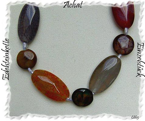 Bild 2 Edelsteinkette mit einen Regenbogenachat