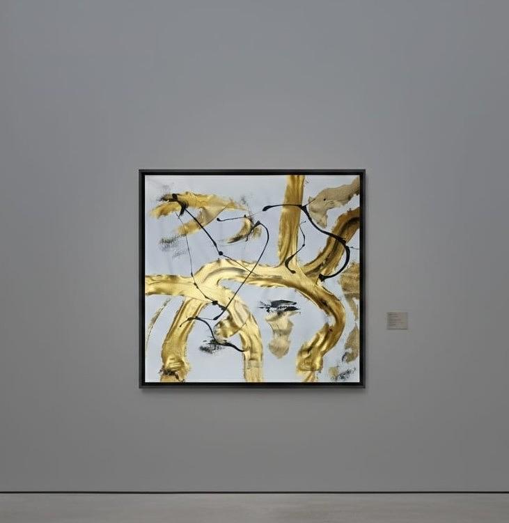 Bild 5 ​XXL UNIKAT: Laurence Lexx (1969) – „Gold Rush“ – Handsigniert (120x105 cm)