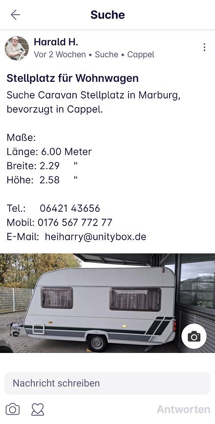 Bild 1 Stellplatz für Wohnwagen