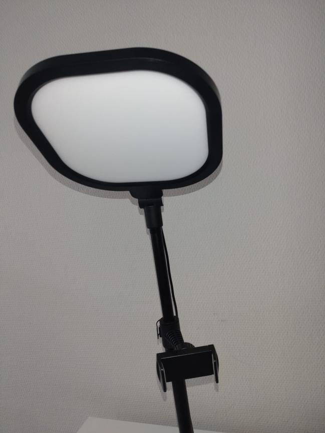 Bild 2 eine Tischlampe mit der  Handyhalterung (abnehmbar)