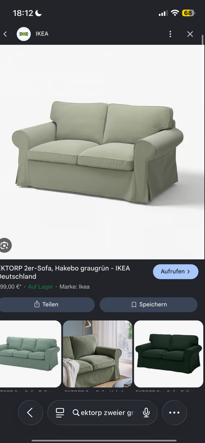 Bild 2 Sofa Ikea Zweisitzer Ektorp