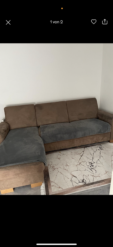 Bild 1 Couch mit Bettfunktion