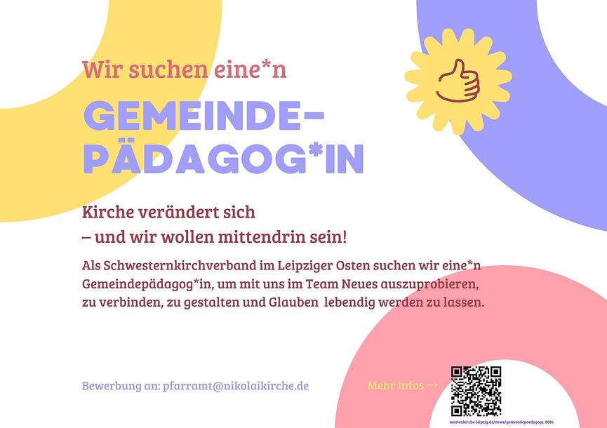 Bild 1 Gemeindepädagog*in gesucht