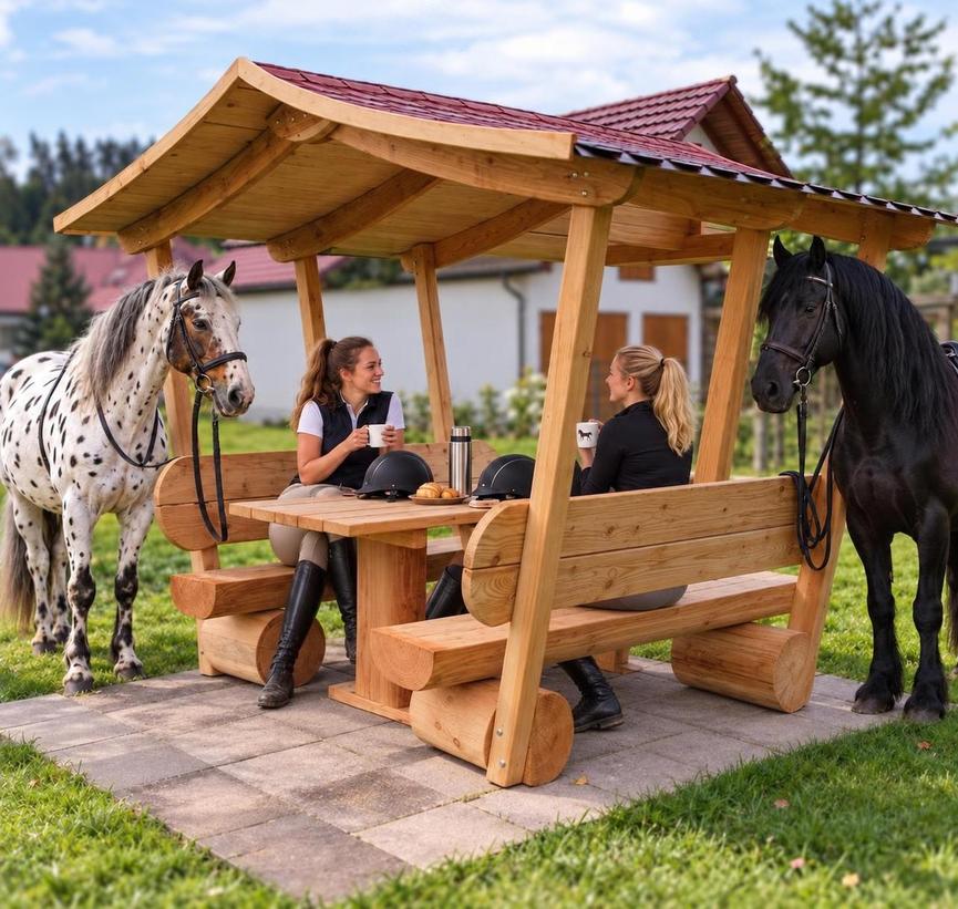 Bild 3 Überdachte Sitzgruppe. Gartenlaube. Gartenlaube. Überdachte. Weinachtsgeschenk.