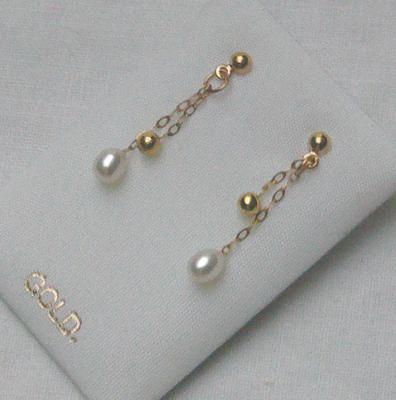 Bild 2 Ohrringe , 375 Gold mt Perlen und Goldkugeln