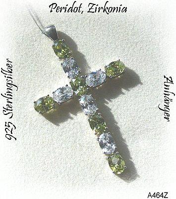 Bild 1 Kreuzanhänger, 925 Silber mit gefassten Zirkonia