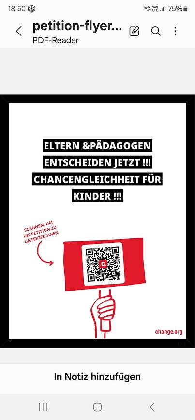 Bild 1 Petition Eltern und Pädagogen entscheiden jetzt!!!