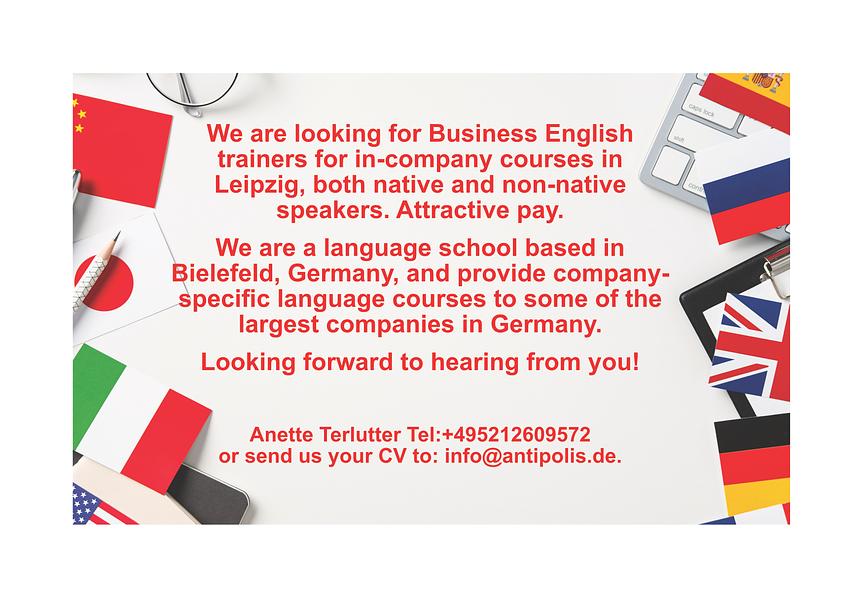 Bild 1 Business English Trainers Wanted