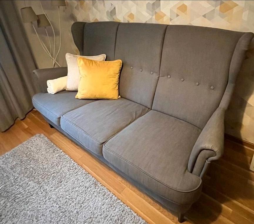 Bild 2 STRANDMON IKEA SOFA GRAU COUCH 3SITZER