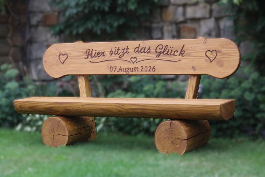 Bild 1 Hochzeitsbank. Gartenbank. Krongartmöbel.