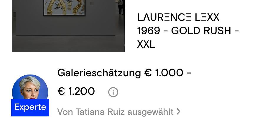 Bild 10 ​XXL UNIKAT: Laurence Lexx (1969) – „Gold Rush“ – Handsigniert (120x105 cm)