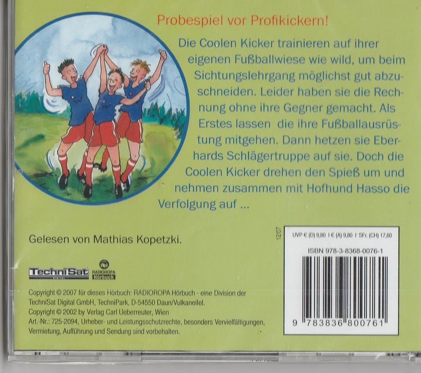 Bild 20 HW- Schuleingang: versch. Fussball-Hörspiel/Hörbuch-CD´s  für Kinder/Jugendliche