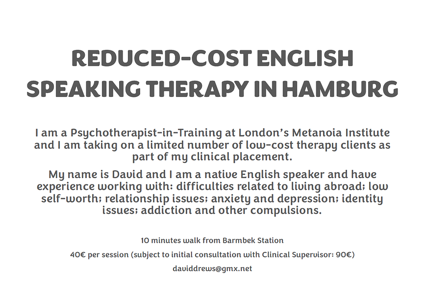 Bild 1 *REDUCED-COST ENGLISH SPEAKING THERAPY IN HAMBURG*