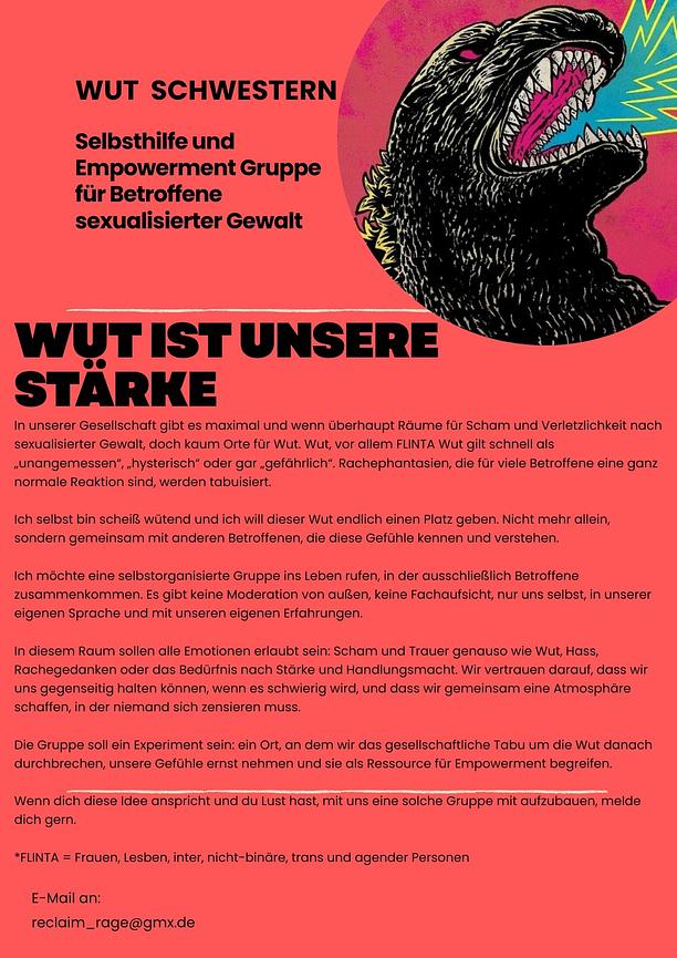Bild 1 Gründung Selbsthilfe und Empowerment Gruppe für Betroffene sexualisierter Gewalt