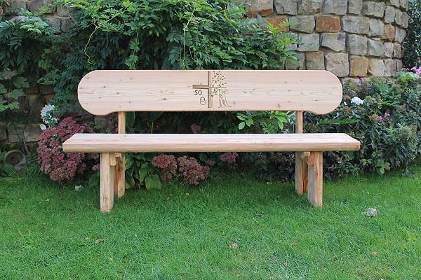 Bild 8 Gartenbank mit Bild. Hochzeitsgeschenk. Rentners Geschenk. Jäger Geschenk.