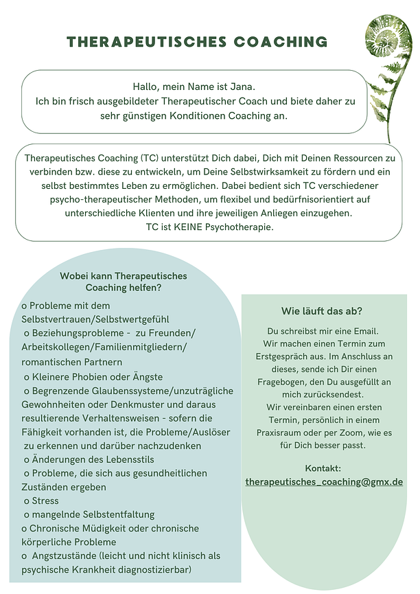 Bild 1 Thrapeutisches Coaching in Leipzig und online