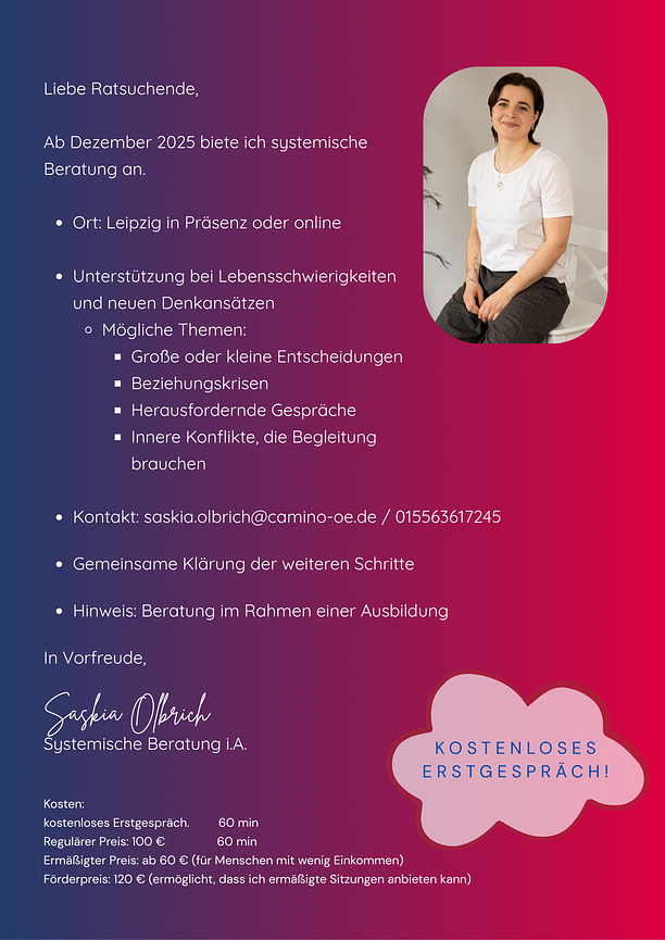 Bild 1 Systemische Beratung in Präsenz oder online