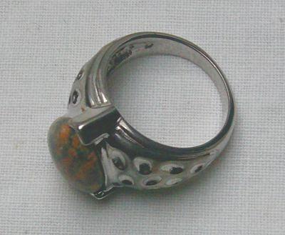 Bild 4 Ring 925 Silber mit gefassten Achatstein