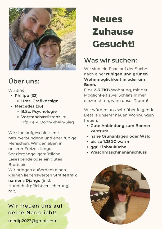 Bild 1 junges Paar mit Hund sucht 2-3 ZKB!