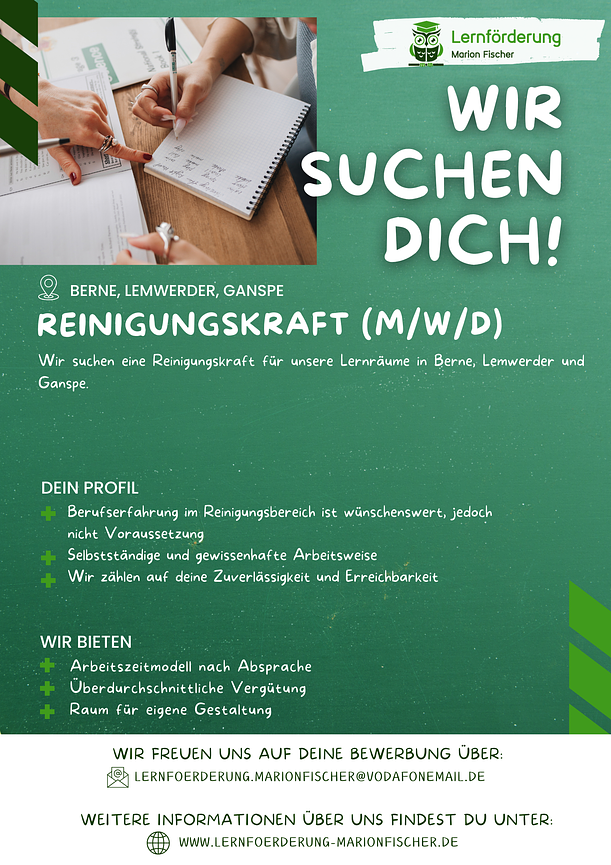 Bild 1 Reinigungskraft gesucht!