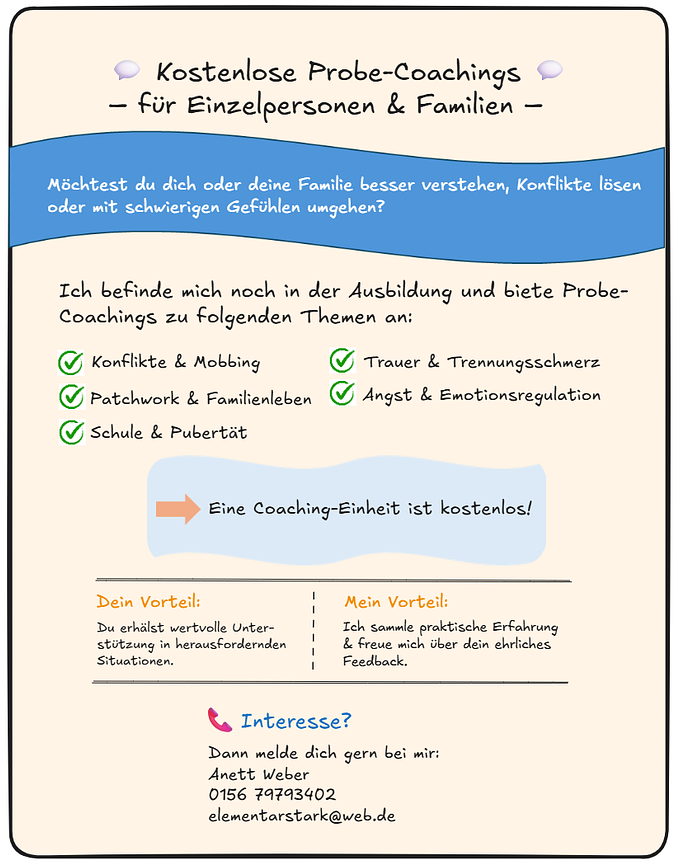 Bild 1 Kostenlose Probe-Coachings für Einzelpersonen & Familien