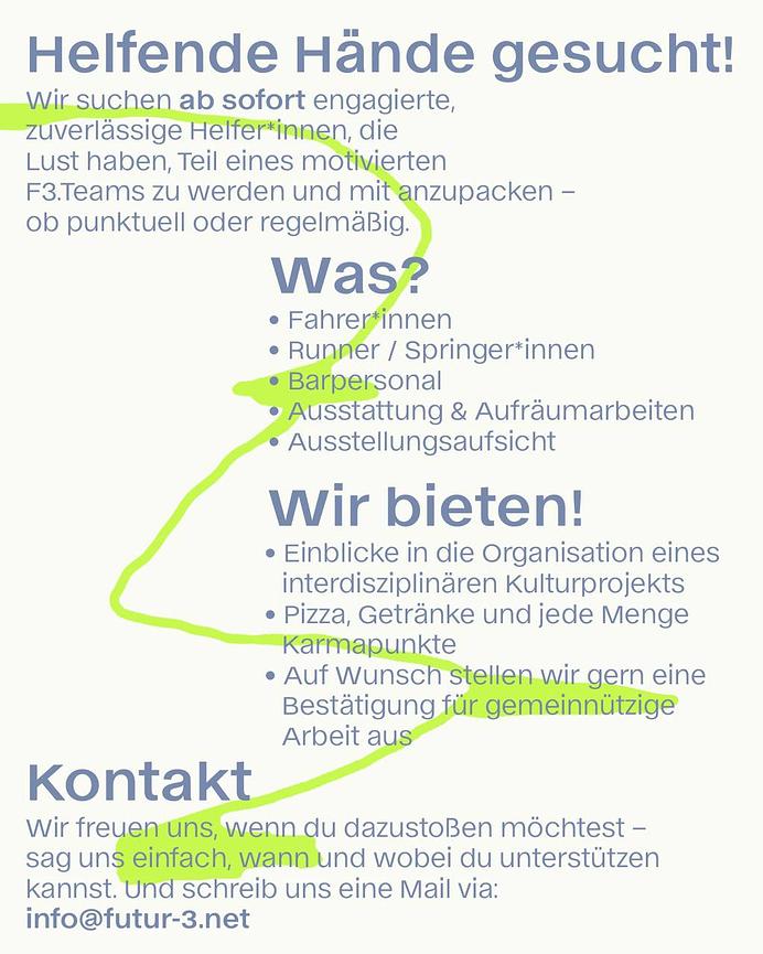 Bild 1 Futur3. sucht Helfende Hände!