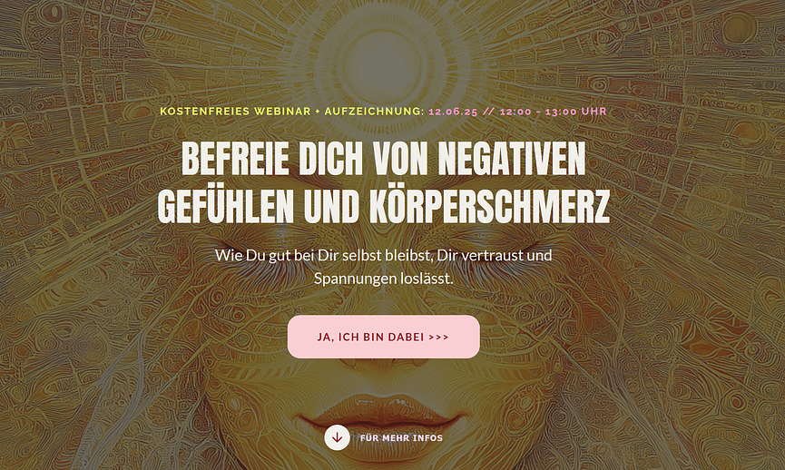 Bild 1 0€  "Befreie Dich von negativen Gefühlen und Schmerzen": 12.6.// 12 Uhr Webinar