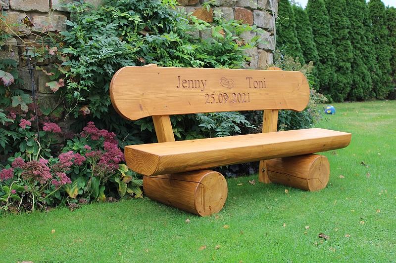 Bild 14 Gartenbank aus Holz mit Gravur. Rentnergeschenk. Ostern Geschenk.