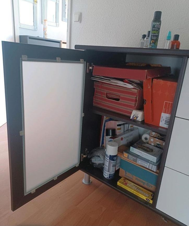 Bild 3 Schrank Sideboard braun weiß