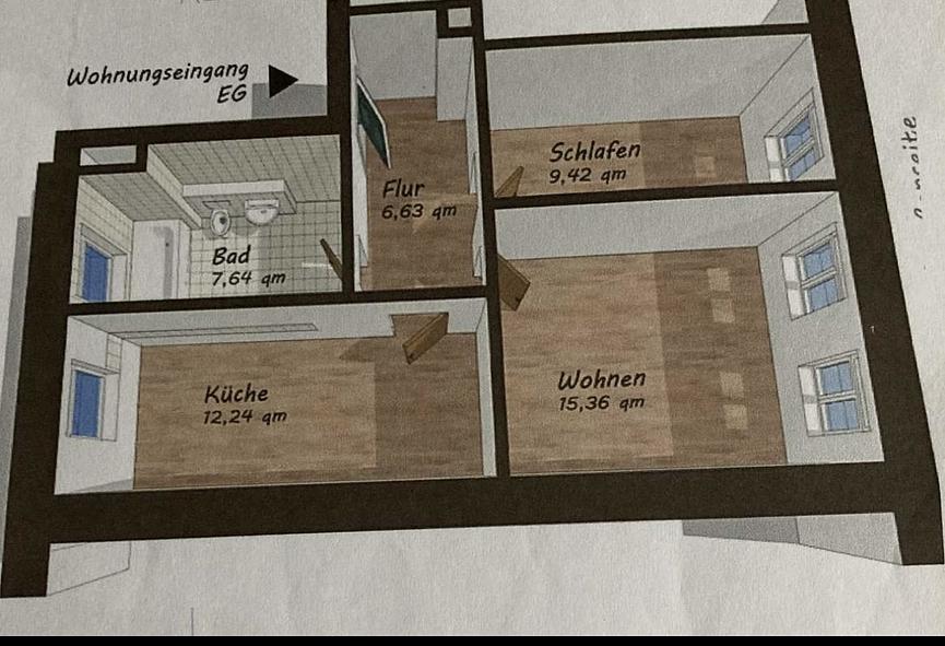 Bild 1 2- Zimmer-Wohnung im Osten Leipzig