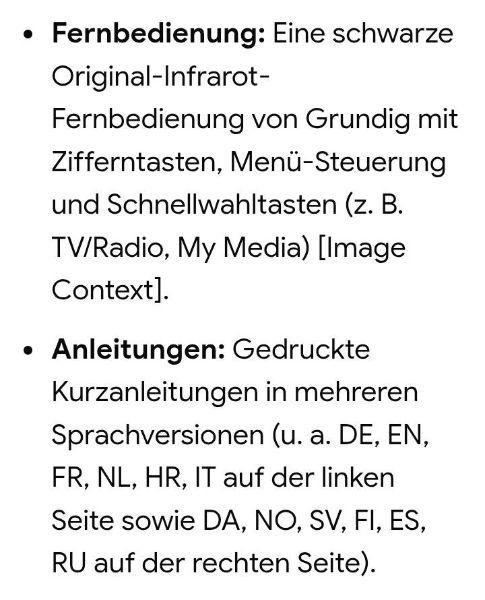 Bild 3 Zubehör: Fernbedienung + Anleitung Für Grundig 32 GHB 5740 BK HD LED Fernseher