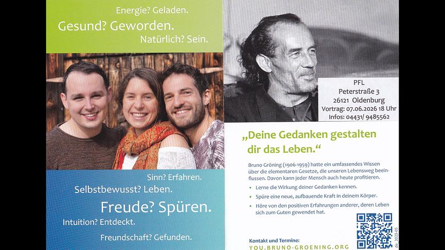Bild 1 Hilfe für ein Glückliches, Gesundes Leben, Infovortrag am 07.06.2026 im PFL