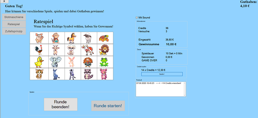 Bild 3 Tester für meine Internet Café Software!