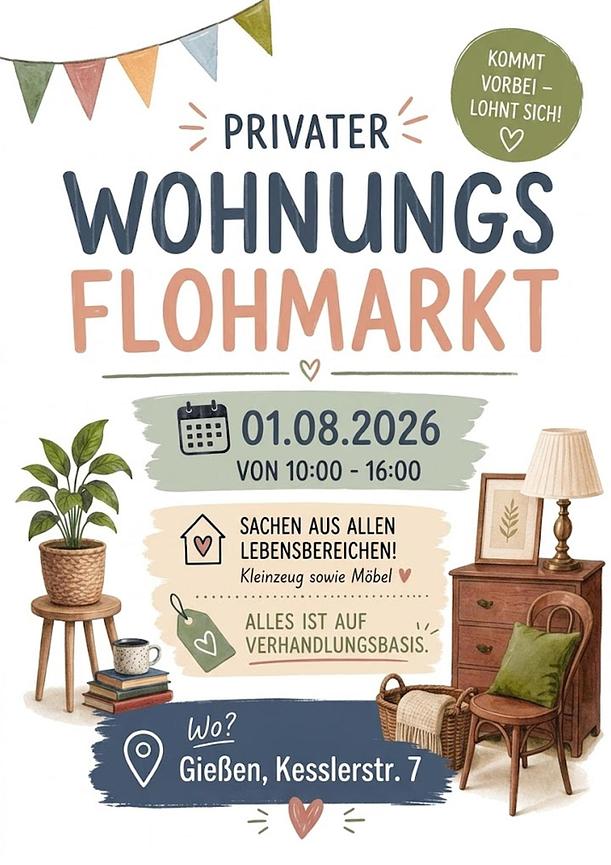 Bild 1 Wohnungsflohmarkt - Keßlerstr.7, 35396 Gießen