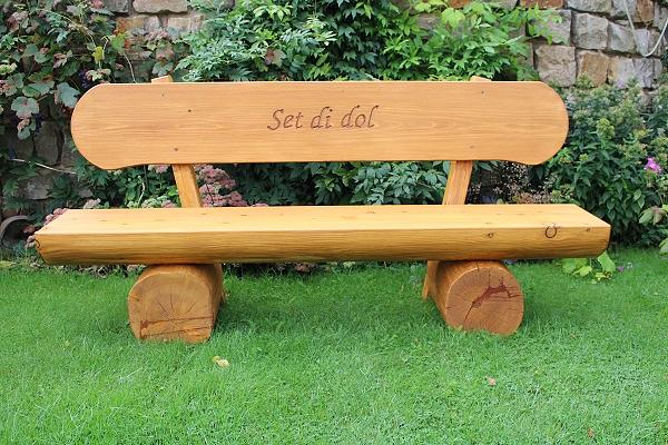 Bild 6 Gartenbank aus Lärche mit Gravur. Hochzeitsgeschenk. Geschenk.