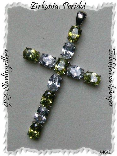 Bild 4 Kreuzanhänger, 925 Silber mit gefassten Zirkonia