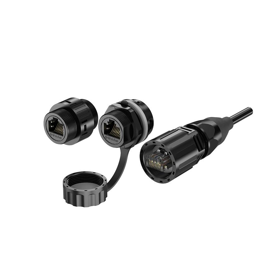 Bild 1 EW Wasserdichter RJ45-Stecker Stecker Stromsignal