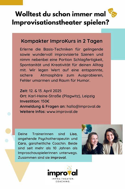 Bild 1 Improvisationstheater-Workshop für Neulinge 12.+13. April 2025