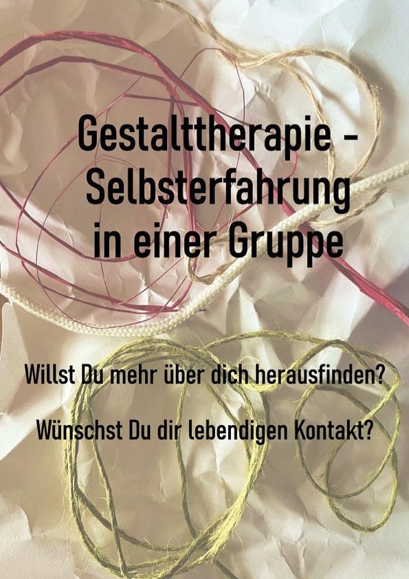 Bild 1 Gestalttherapeutische Selbsterfahrungsgruppe in Leipzig