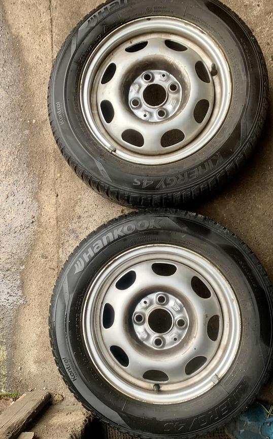 Bild 4 4 Allwetterreifen auf Stahlfelgen 175 65 13 Zoll  für den VW Polo 6N/Golf