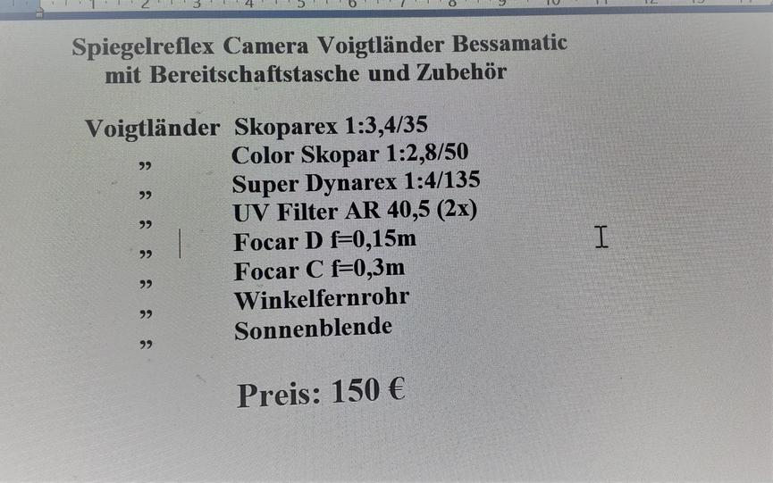 Bild 1 Spiegelreflex Camera