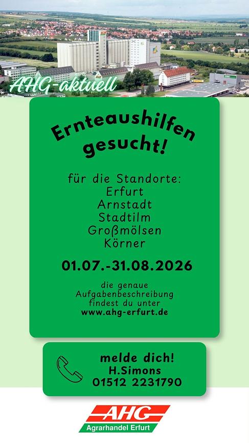 Bild 1 Ernteaushilfen gesucht!