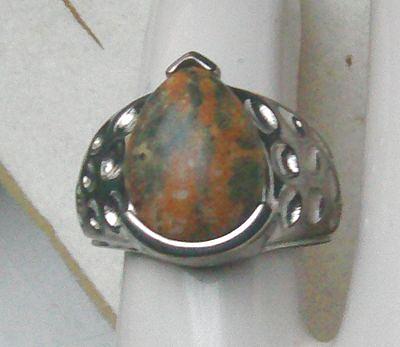 Bild 3 Ring 925 Silber mit gefassten Achatstein