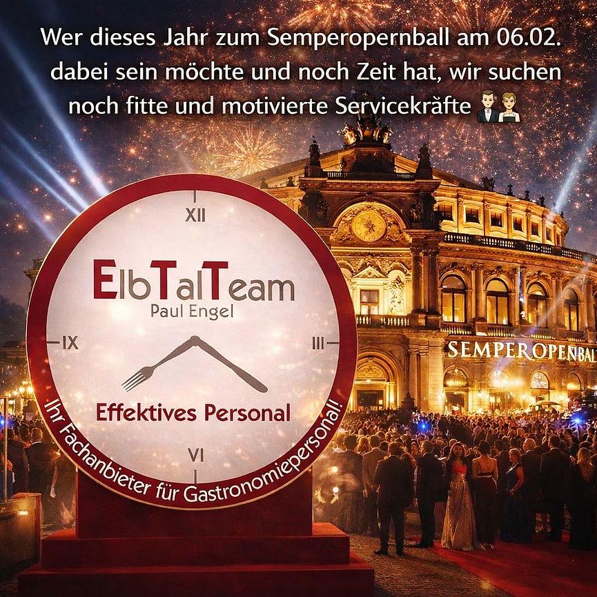 Bild 1 SemperOpernball 2026 - wir brauchen dich als Revierkellner:in ! *ElbTalTeam*