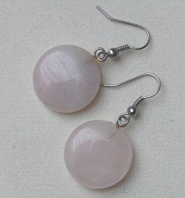 Bild 1 Ohrrringe, Rosenquarz, keildsam und chic