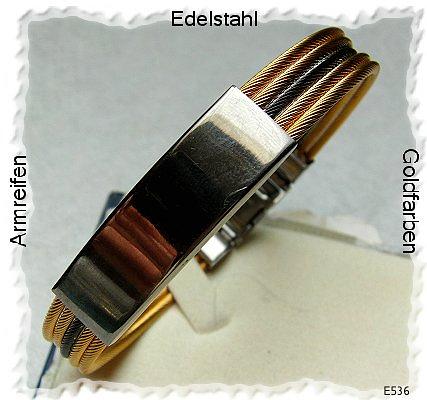 Bild 1 Armreif aus Edelstahl in Gold und Silberfarben