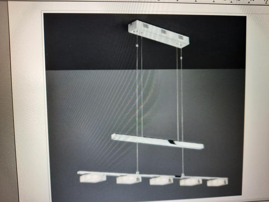 Bild 1 Elegante Chromleuchte für Esstisch