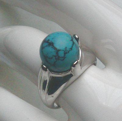 Bild 3 Ring, 925 Silber mit gefasstenTürkisstein