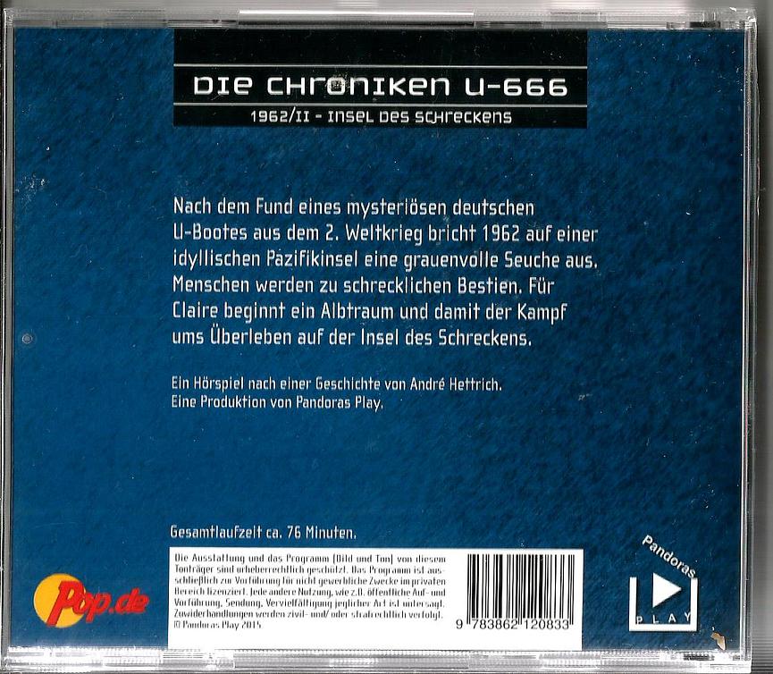 Bild 2 Mystik/SF/Horror/Thriller-Hörspiel/Hörbuch-CD"Die Chroniken von U666" zu versch.