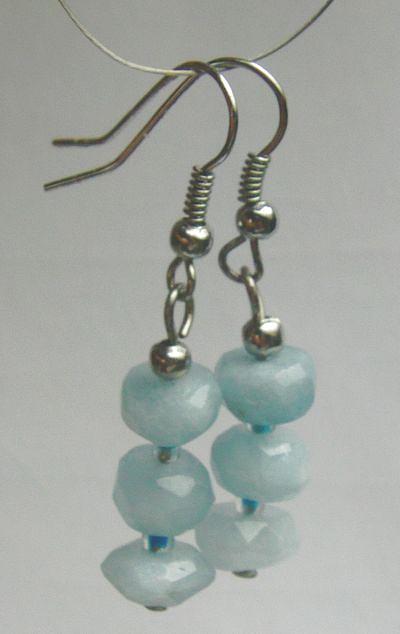 Bild 2 Aquamarinohrringe mit blauen Rocaille